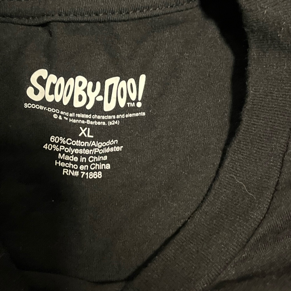 Scooby-Doo Black Graphic T-Shirt XL - Picture 3 of 4